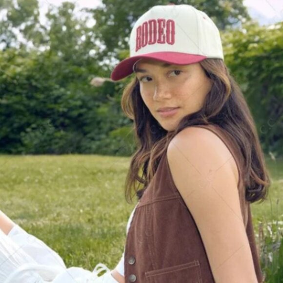 RODEO Trucker Hat Puff Embroidered Snapback Cap, Western Style Mesh Back Adjust - Picture 4 of 4